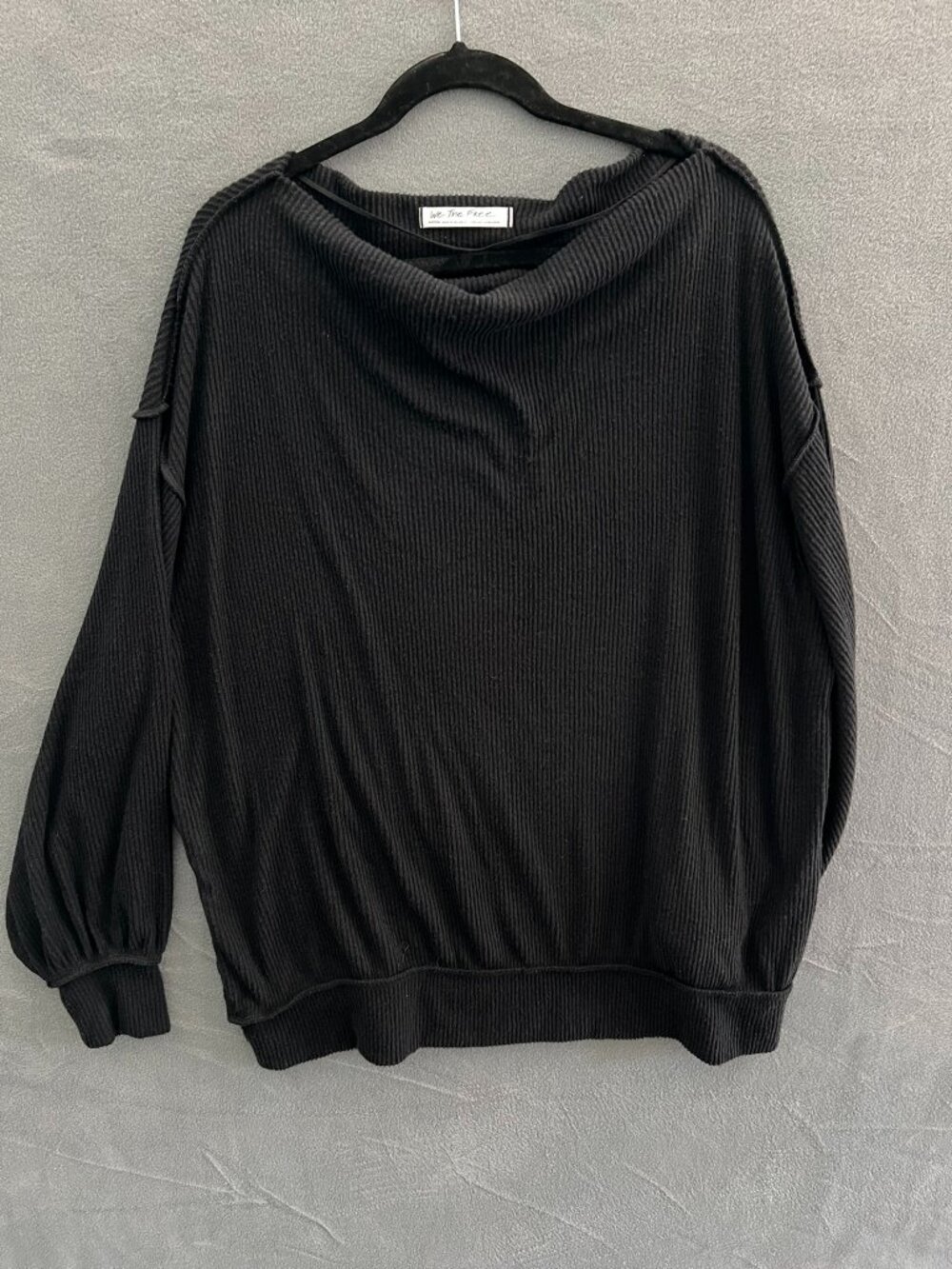 We The Free Boatneck Lightweight Thermal Long Sleeve Off the shoulder Shirt M